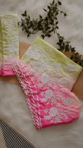 Handmade Lucknow Chikankari ombre co-ord set from LVW Fashions with back and sleeve embroidery, stylish and elegant.
