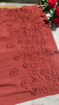 Anika non-transparent soft premium modal Chikankari Kurta by LVW Fashions, handcrafted Lucknow Chikankari with intricate embroidery.