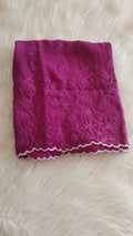 Handcrafted LVW Fashions long cotton silk Chikankari kurta with beautiful cutwork and delicate Lucknow embroidery.