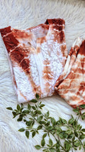 Beautiful handmade Georgatte tie-dye Chikankari Kurta from LVW Fashions with intricate Lucknow Chikankari embroidery.