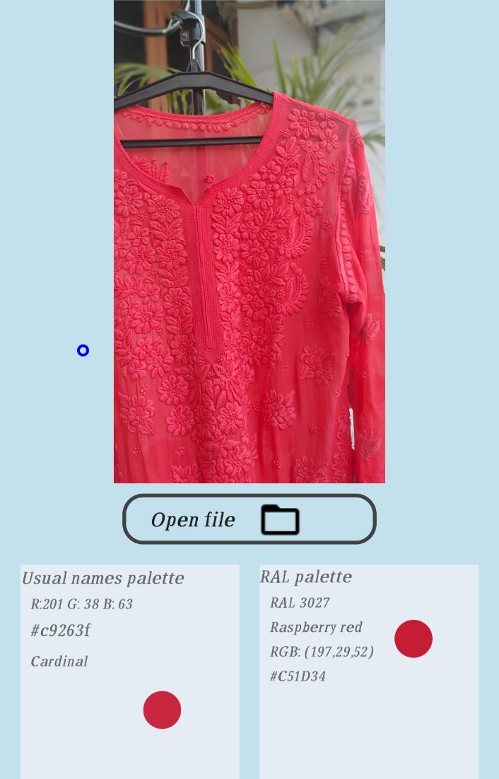 Handmade Lucknow Chikankari kurta in cardinal shade with heavy embroidery and lightweight fabric by LVW Fashions.
