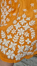 Elif Premium Silk Chikankari Kurta Set by LVW Fashions with intricate handmade Kamdani embroidery on luxurious silk fabric.