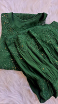 Handmade LVW Fashions Georgette Chikankari Gharara Set with luxurious kurta and intricate Lucknow Chikankari embroidery.