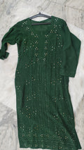 Handmade LVW Fashions Georgette Chikankari Gharara Set with a luxurious kurta, intricate Lucknow chikankari embroidery.