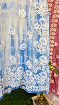 Feria Premium Silk Chikankari Tye Dye Long Kurta by LVW Fashions, handmade Lucknow Chikankari with vibrant Tye Dye design.