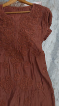 Handcrafted Fida Premium Silk Modal Chikankari Kurta set by LVW Fashions featuring intricate Lucknow Chikankari embroidery.