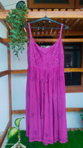 French PlumTulip LVW Fashions premium georgette tunic with intricate pure Chikankari embroidery, handmade Lucknow kurta for women.
