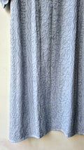 Gray premium georgette Chikankari Kurta by LVW Fashions, showcasing intricate handmade Lucknow Chikankari embroidery.