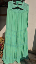 Green Sheen Premium Georgette Chikankari Gharara Set with handmade Lucknow Chikankari kurta and luxurious embellishments.