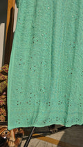 Green Sheen premium georgette Gharara set with intricate Lucknow Chikankari kurta and luxurious embroidery by LVW Fashions.