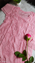 Handmade LVW Fashions Chikankari Kurta in delicate Lucknow embroidery, available in XXS, crafted on order for a unique beauty.