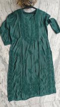 Heer Premium Soft Silk Chikankari Long Kurta by LVW Fashions, handmade Lucknow chikankari with intricate embroidery displayed.