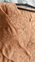 Honey Bee Premium Silk Modal Chikankari Kurta set by LVW Fashions, handcrafted Lucknow chikankari in elegant pure silk modal fabric.