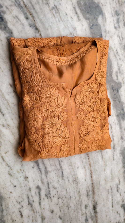 Honey Bee Premium Silk Modal Chikankari Pure Handcrafted Kurta Set