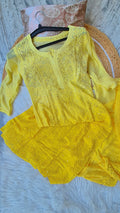 Handmade Hoor Ombre Premium Georgette Chikankari Kurta with Kamdani embellishments, crafted by LVW Fashions in Lucknow.