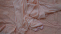 Loveable Sharara peach premium georgette Chikankari kurti set by LVW Fashions, handmade Lucknow Chikankari, featuring intricate embroidery.