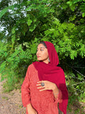 Luxurious premium silk handmade Chikankari long kurti by LVW Fashions featuring intricate embroidery and stylish design.