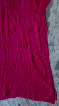 Luxurious silk Chikankari long kurta with pocket from LVW Fashions, handmade in Lucknow featuring intricate embroidery.