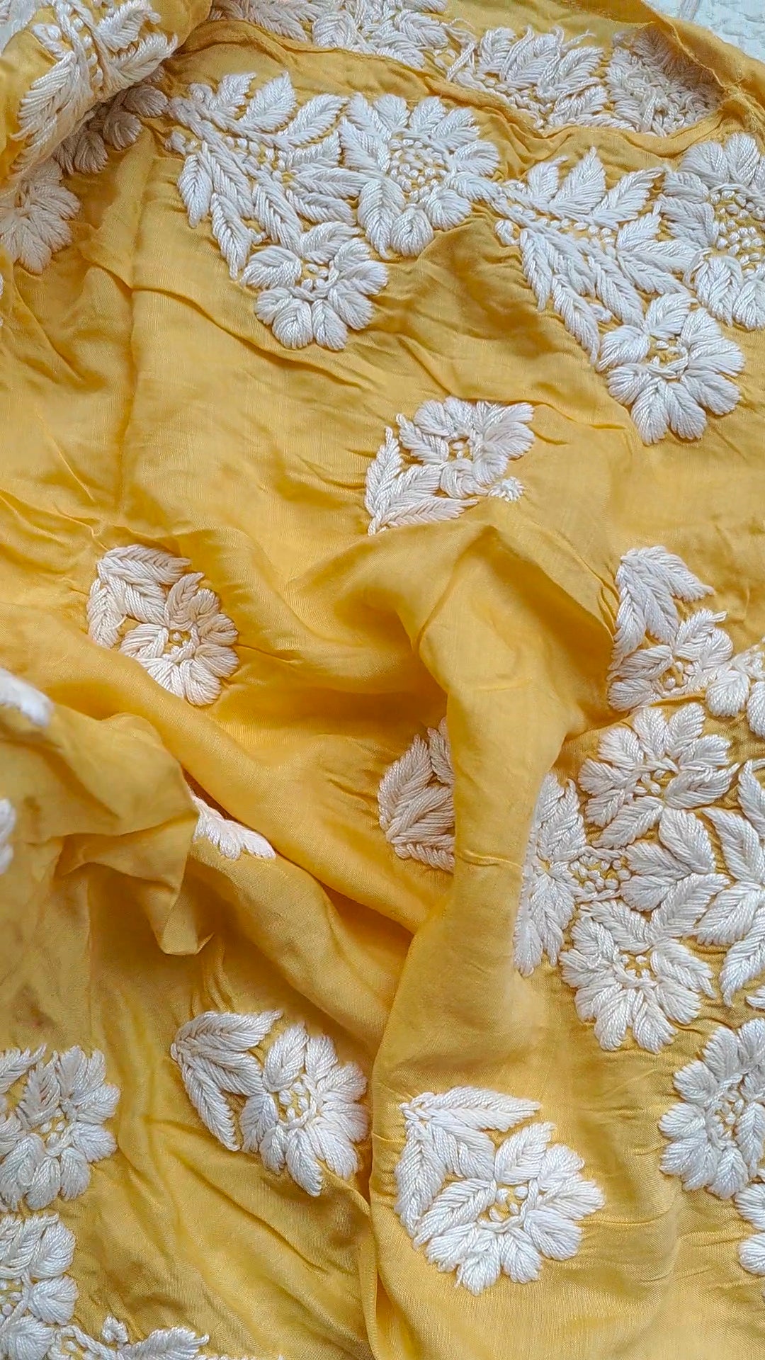 Handmade Mahi Pure Chikankari Long Kurta by LVW Fashions with intricate back embroidery, traditional Lucknow-style craftsmanship.