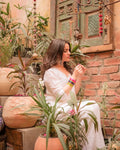 Handmade LVW Fashions Maskkali premium georgette chikankari kurta set with intricate Lucknow embroidery and luxurious design.