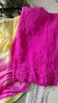 Luxurious LVW Fashions Murri motifs premium georgette Chikankari long kurta with heavy embroidery and lightweight design.