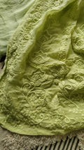 Mustaan Premium Georgette Chikankari long kurta by LVW Fashions with heavy embroidery and lightweight, handmade Lucknow chikankari.