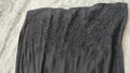 Noorani Black Love premium modal cotton long kurta with handmade Lucknow chikankari embroidery by LVW Fashions, showcasing intricate craftsmanship.