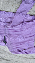 Noorani Lavender premium silk Chikankari Kurta by LVW Fashions featuring intricate handmade Lucknow embroidery.