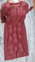 Noorani premium silk Chikankari kurta by LVW Fashions featuring intricate embroidery and luxurious craftsmanship from Lucknow.