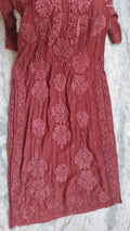 Noorani premium silk Chikankari kurta by LVW Fashions featuring luxurious embroidery and handmade Lucknow Chikankari design.