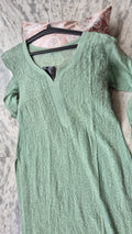 Noori Premium Georgette Chikankari Long Kurta by LVW Fashions, handcrafted Lucknow Chikankari in elegant long kurta style.