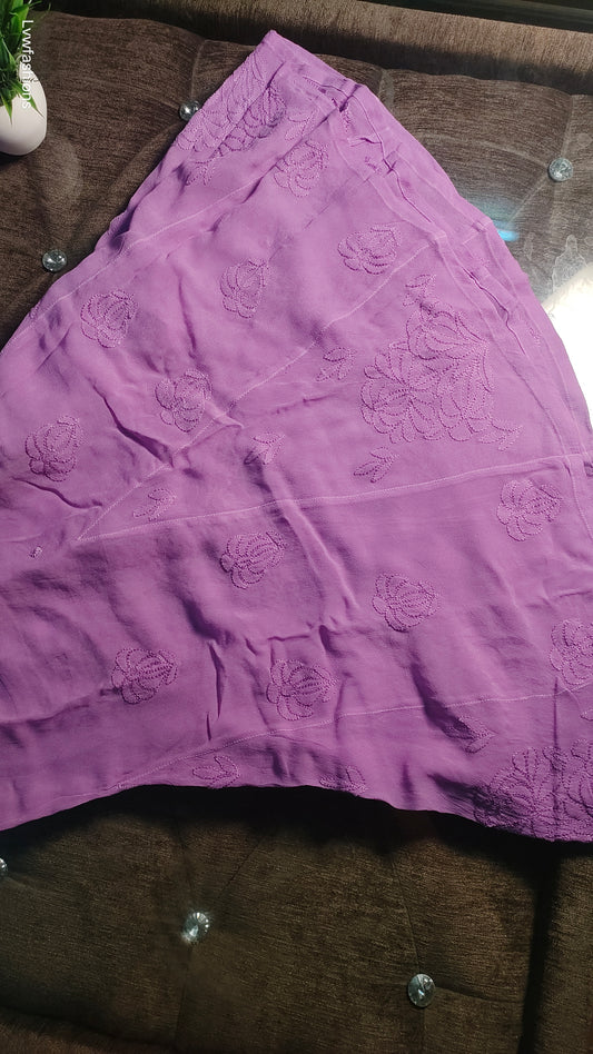 Noori unique design Sharara Chikankari Kurta set by LVW Fashions, handmade Lucknow chikankari with intricate embroidery and matching sharara