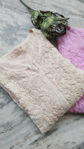 Pink Pulm & Storm Premium Modal Silk Chikankari long kurti by LVW Fashions, handcrafted Lucknow chikankari with intricate embroidery.