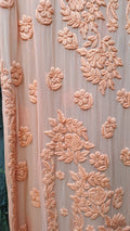 Pink Saba Gulab pastel georgette kurta by LVW Fashions featuring handmade Lucknow chikankari embroidery.