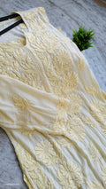 Plus Love Premium Soft Modal Chikankari Kurta by LVW Fashions, handmade Lucknow chikankari in a lightweight, elegant design.
