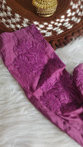 Premium silk Chikankari Kurti for women, handmade by LVW Fashions, featuring intricate Lucknow Chikankari embroidery.