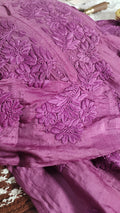 Premium silk Chikankari Kurti for women by LVW Fashions, showcasing intricate handmade Lucknow Chikankari embroidery.