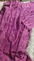 Premium silk Chikankari kurti for women by LVW Fashions, handmade Lucknow Chikankari kurta in soft, elegant design.