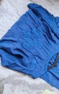 Premium soft modal cotton Chikankari long kurta by LVW Fashions, handmade in Lucknow with intricate Chikankari embroidery.