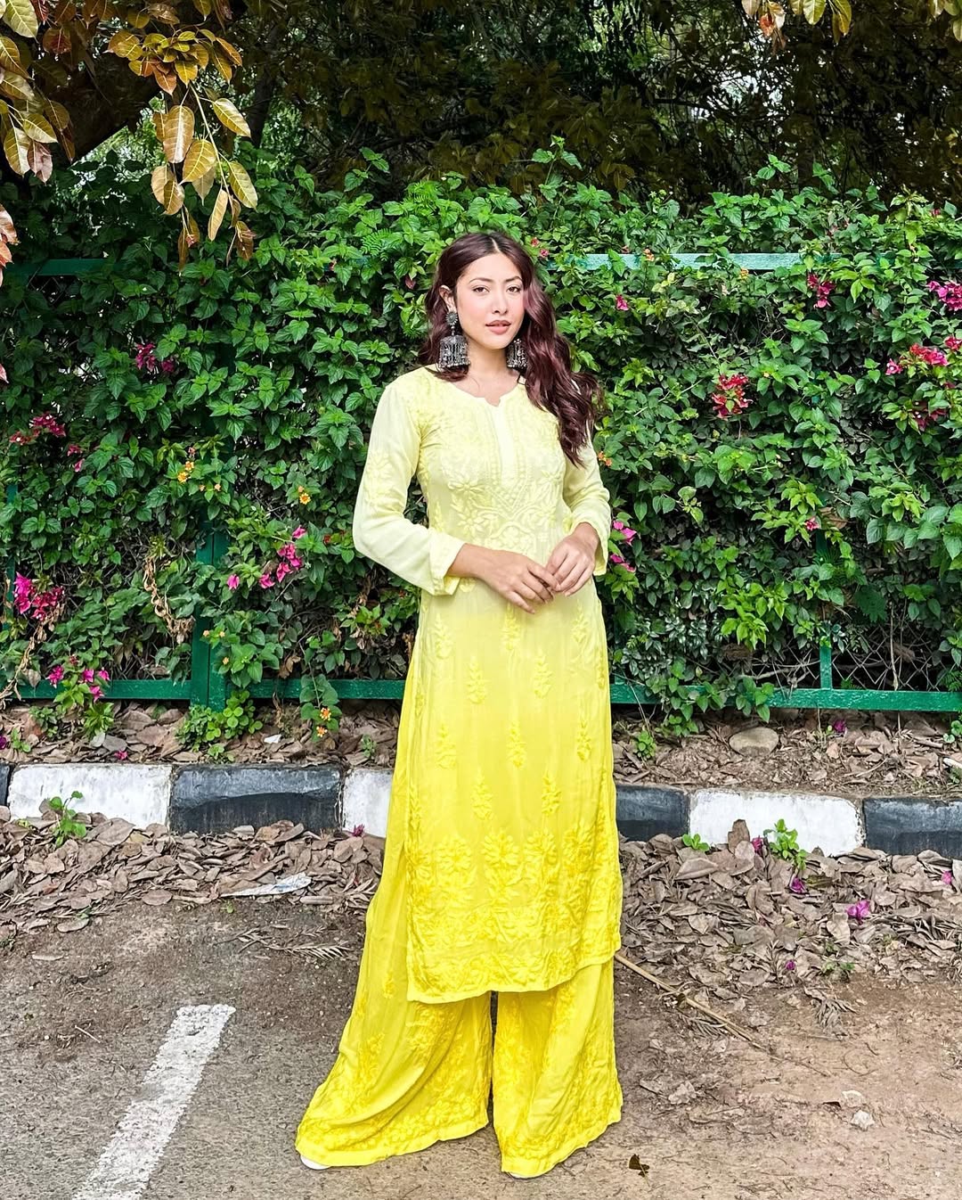 Premium soft modal handcrafted long Chikankari Kurti for women, stylish and elegant, from LVW Fashions featuring traditional Lucknow embroidery.