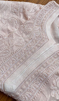 Handmade LVW Fashions Georgette Resham Chikankari long kurti with intricate embroidery, part of the Resham Series.