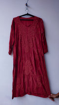 LVW Fashions Rose Vale premium modal cotton Chikankari Kurta with delicate hand-stitched embroidery, perfect for elegant traditional wear.