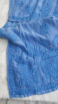 Premium soft silk long kurta with intricate handcrafted Lucknow chikankari embroidery by LVW Fashions.