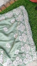 Handmade LVW Fashions Shahsu premium silk Chikankari kurta with luxurious look and intricate Lucknow embroidery.