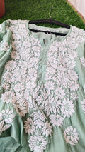 LVW Fashions Shahsu premium silk Chikankari kurta with luxurious look and intricate embroidery, handmade in Lucknow.
