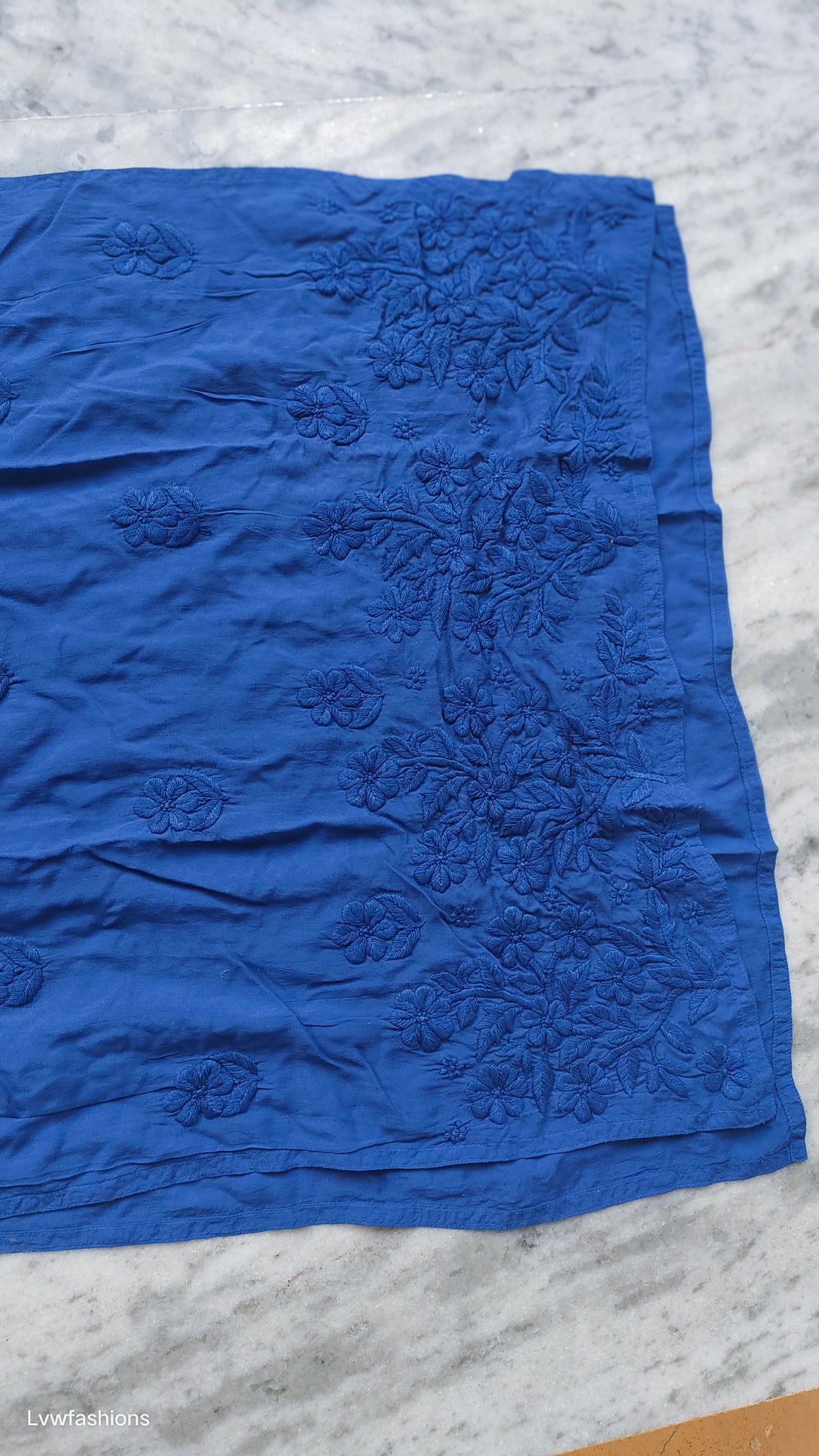 Shehrish Premium Modal Chikankari Long Kurta by LVW Fashions, handmade Lucknow Chikankari with intricate embroidery, in XXS size.