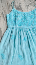 Handmade Tulip Premium Georgette Chikankari Tunic by LVW Fashions, featuring intricate Lucknow Chikankari embroidery.