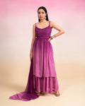 LVW Fashions Tulip Tunic in premium georgette with intricate Lucknow Chikankari embroidery and adjustable straps.