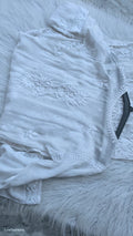 Ujala White Premium Georgette Chikankari Kurta by LVW Fashions featuring intricate handmade Lucknow Chikankari embroidery.