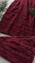 Handmade wine-colored Georgette long kurta with luxurious Chikankari embroidery by LVW Fashions, lightweight and elegant.